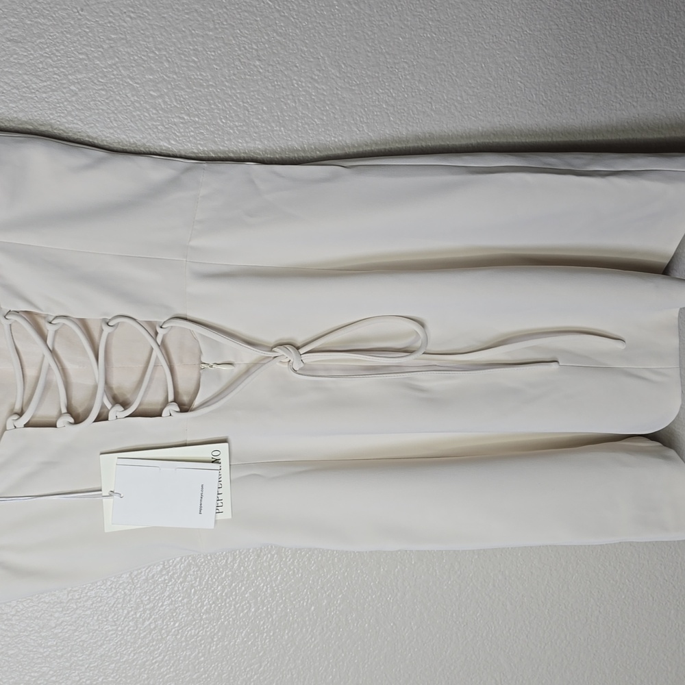 Peppermayo  Match Point Sweetheart  Lace Up Cream Mini Dress Size  Xs NWT. - Picture 8 of 11